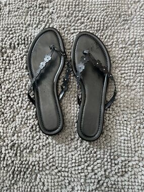 kate spade Black Floral Strap Women's Sandals